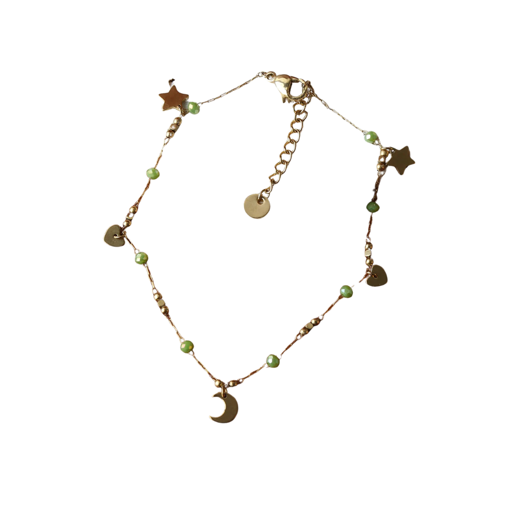 Anklets for Women Summer Beach Accessories Stainless Steel Stone Bead Chain Anklet Gold Color Leg Bracelets Bodychain Gifts