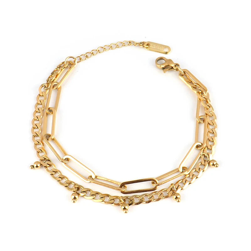 steel bracelet For Women stainless bracelets Heart Pendant Bracelets Fashion Chain Bracelets women Thick Bracelet Jewelry Gift