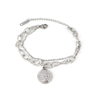 steel bracelet For Women stainless bracelets Heart Pendant Bracelets Fashion Chain Bracelets women Thick Bracelet Jewelry Gift