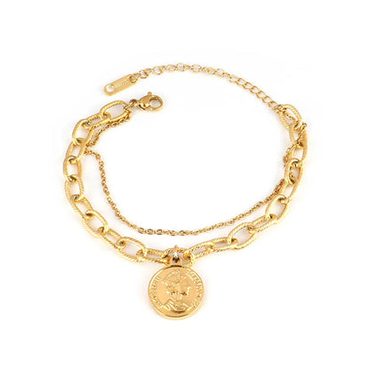 steel bracelet For Women stainless bracelets Heart Pendant Bracelets Fashion Chain Bracelets women Thick Bracelet Jewelry Gift
