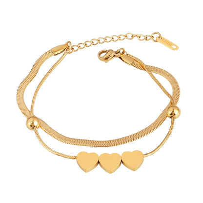 steel bracelet For Women stainless bracelets Heart Pendant Bracelets Fashion Chain Bracelets women Thick Bracelet Jewelry Gift