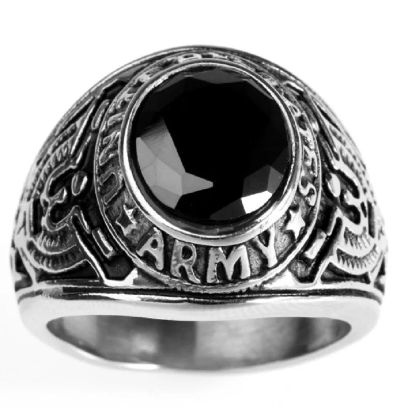 Casting titanium steel ring The memorial Ring United States Army Ring