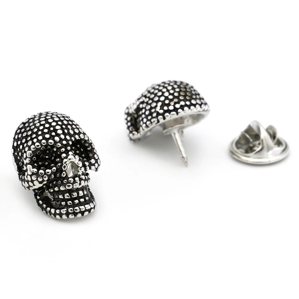 New Arrival Skull Design Lapel Pin Brooches Men's Suit Dress Studs Brooches Collar Party Engagement
