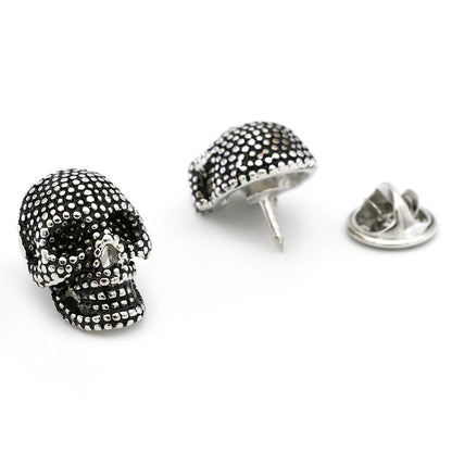 New Arrival Skull Design Lapel Pin Brooches Men's Suit Dress Studs Brooches Collar Party Engagement