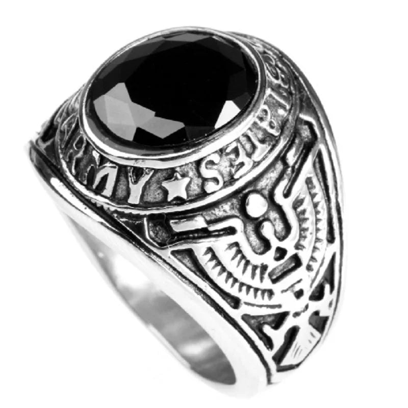 Casting titanium steel ring The memorial Ring United States Army Ring
