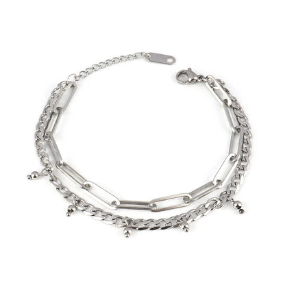 steel bracelet For Women stainless bracelets Heart Pendant Bracelets Fashion Chain Bracelets women Thick Bracelet Jewelry Gift