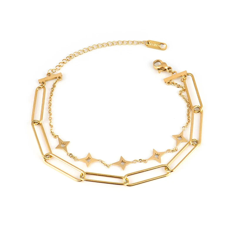 steel bracelet For Women stainless bracelets Heart Pendant Bracelets Fashion Chain Bracelets women Thick Bracelet Jewelry Gift