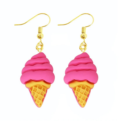 Earrings For Women Girls Cute Foods Hamburg Pizza Chicken Leg Candy Bottle Handmade Candy Kids Funny Resin