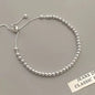 100% Solid 925 Sterling Silver Metal Bracelets for Women Men Beads Adjustable Handmade Simple Bracelet Birthday Christmas Gifts
