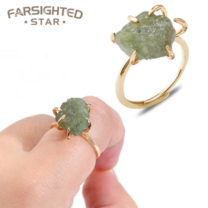 Women's Crystal Ring Adjustable Size Natural Stone Ring Ring Ring Ring Ring Amethyst Silver Silver Party Jewelry Opal Jewelry