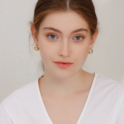 4 Designs Round Ball Geometric Earrings Textured Earrings for Women Star Earrings Basket Huggie Earrings 2019