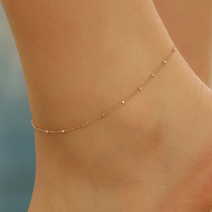 Kinitial Stainless Steel Anklets For Women Girls Summer Beach Barefoot Accessories Birthday Party Gift