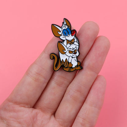 Cartoon Mouse Brooches for Women Cute Enamel Pins Badges Lapel Pins for Backpack Animal Jewelry Clothing Accessories Kids Gifts