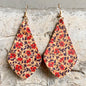 Cork Printed Earrings Leather Earrings Bohemian Flower Geometry Earrings Retro Style Earrings Hot Sale Wholesale