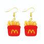 Earrings For Women Girls Cute Foods Hamburg Pizza Chicken Leg Candy Bottle Handmade Candy Kids Funny Resin