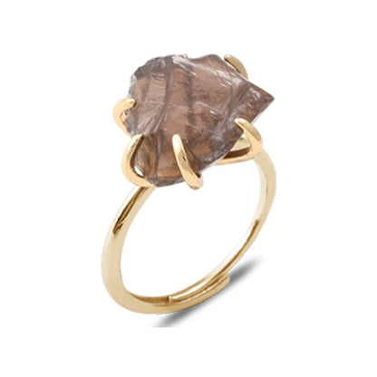 Women's Crystal Ring Adjustable Size Natural Stone Ring Ring Ring Ring Ring Amethyst Silver Silver Party Jewelry Opal Jewelry