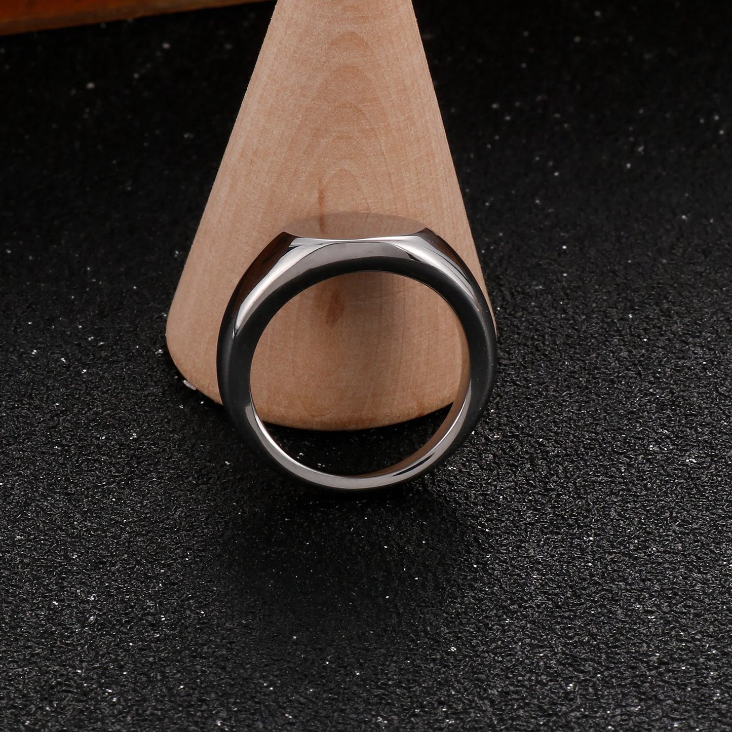 Signet Ring Stainless Steel Ring Classic Hipster Unisex Square Signet Ring Pinky Finger Ring Mens Small Signet Ring