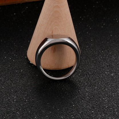 Signet Ring Stainless Steel Ring Classic Hipster Unisex Square Signet Ring Pinky Finger Ring Mens Small Signet Ring