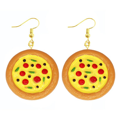 Earrings For Women Girls Cute Foods Hamburg Pizza Chicken Leg Candy Bottle Handmade Candy Kids Funny Resin