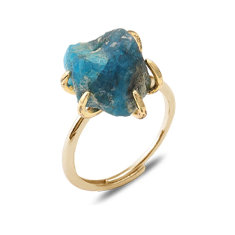 Women's Crystal Ring Adjustable Size Natural Stone Ring Ring Ring Ring Ring Amethyst Silver Silver Party Jewelry Opal Jewelry