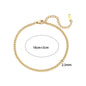 Cuban Chain Anklets 18K Gold Plated Punk Different Width Waterproof Anklets for Women Jewelry Accessories