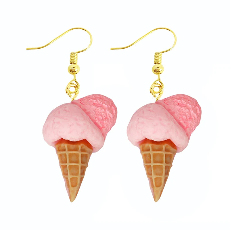 Earrings For Women Girls Cute Foods Hamburg Pizza Chicken Leg Candy Bottle Handmade Candy Kids Funny Resin