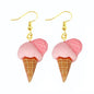 Earrings For Women Girls Cute Foods Hamburg Pizza Chicken Leg Candy Bottle Handmade Candy Kids Funny Resin