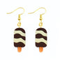 Earrings For Women Girls Cute Foods Hamburg Pizza Chicken Leg Candy Bottle Handmade Candy Kids Funny Resin