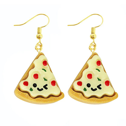 Earrings For Women Girls Cute Foods Hamburg Pizza Chicken Leg Candy Bottle Handmade Candy Kids Funny Resin