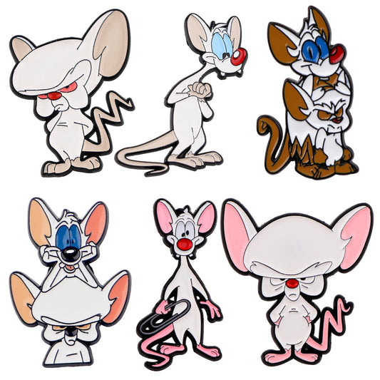 Cartoon Mouse Brooches for Women Cute Enamel Pins Badges Lapel Pins for Backpack Animal Jewelry Clothing Accessories Kids Gifts