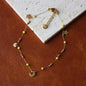 Anklets for Women Summer Beach Accessories Stainless Steel Stone Bead Chain Anklet Gold Color Leg Bracelets Bodychain Gifts