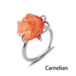 Women's Crystal Ring Adjustable Size Natural Stone Ring Ring Ring Ring Ring Amethyst Silver Silver Party Jewelry Opal Jewelry