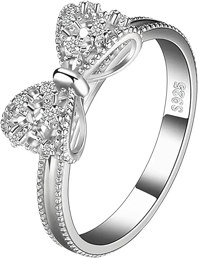 Women's gold stackable ring, colorproof, cubic zirconia ring, silver and gold ring set, multi-ring connection ring