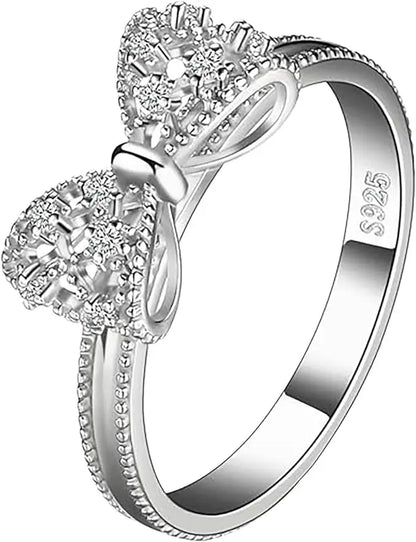 Women's gold stackable ring, colorproof, cubic zirconia ring, silver and gold ring set, multi-ring connection ring