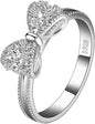 Women's gold stackable ring, colorproof, cubic zirconia ring, silver and gold ring set, multi-ring connection ring