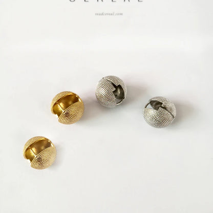 4 Designs Round Ball Geometric Earrings Textured Earrings for Women Star Earrings Basket Huggie Earrings 2019