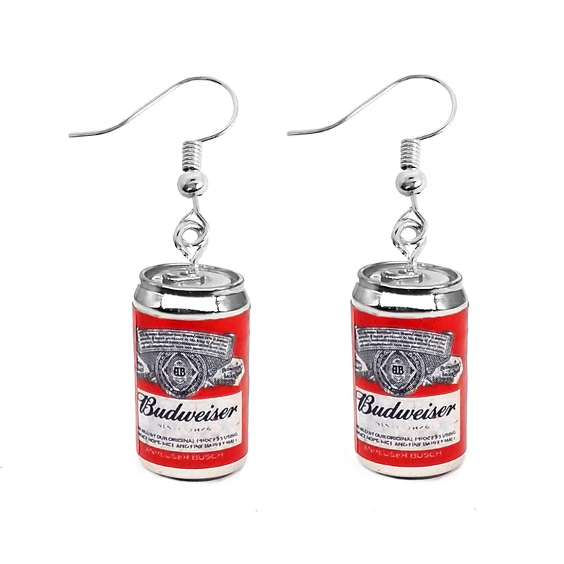 Earrings For Women Girls Cute Foods Hamburg Pizza Chicken Leg Candy Bottle Handmade Candy Kids Funny Resin