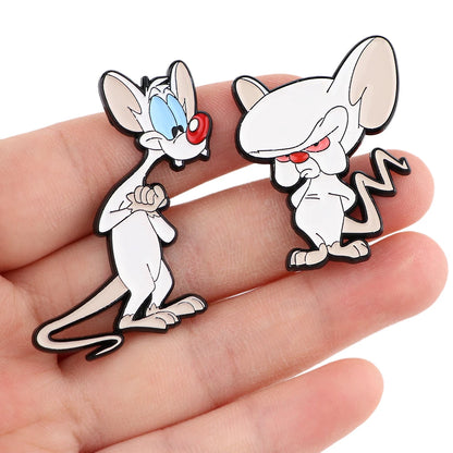 Cartoon Mouse Brooches for Women Cute Enamel Pins Badges Lapel Pins for Backpack Animal Jewelry Clothing Accessories Kids Gifts