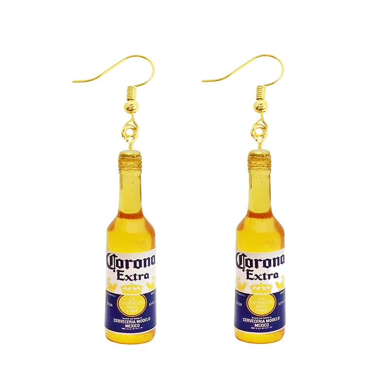 Earrings For Women Girls Cute Foods Hamburg Pizza Chicken Leg Candy Bottle Handmade Candy Kids Funny Resin