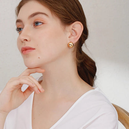 4 Designs Round Ball Geometric Earrings Textured Earrings for Women Star Earrings Basket Huggie Earrings 2019
