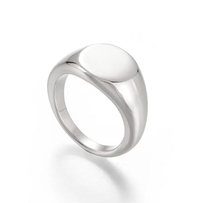 Signet Ring Stainless Steel Ring Classic Hipster Unisex Square Signet Ring Pinky Finger Ring Mens Small Signet Ring