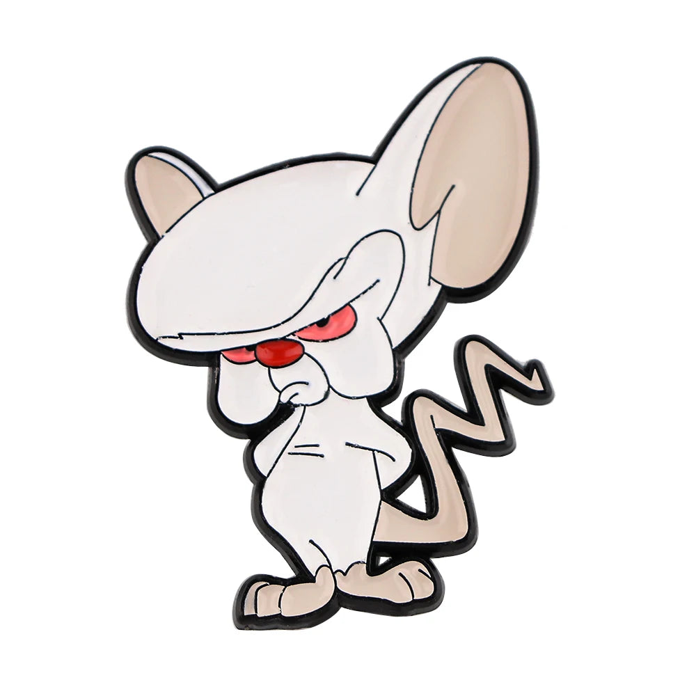 Cartoon Mouse Brooches for Women Cute Enamel Pins Badges Lapel Pins for Backpack Animal Jewelry Clothing Accessories Kids Gifts