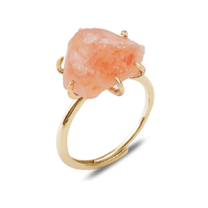 Women's Crystal Ring Adjustable Size Natural Stone Ring Ring Ring Ring Ring Amethyst Silver Silver Party Jewelry Opal Jewelry