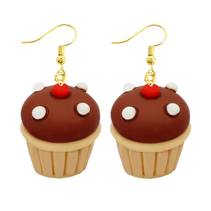 Earrings For Women Girls Cute Foods Hamburg Pizza Chicken Leg Candy Bottle Handmade Candy Kids Funny Resin