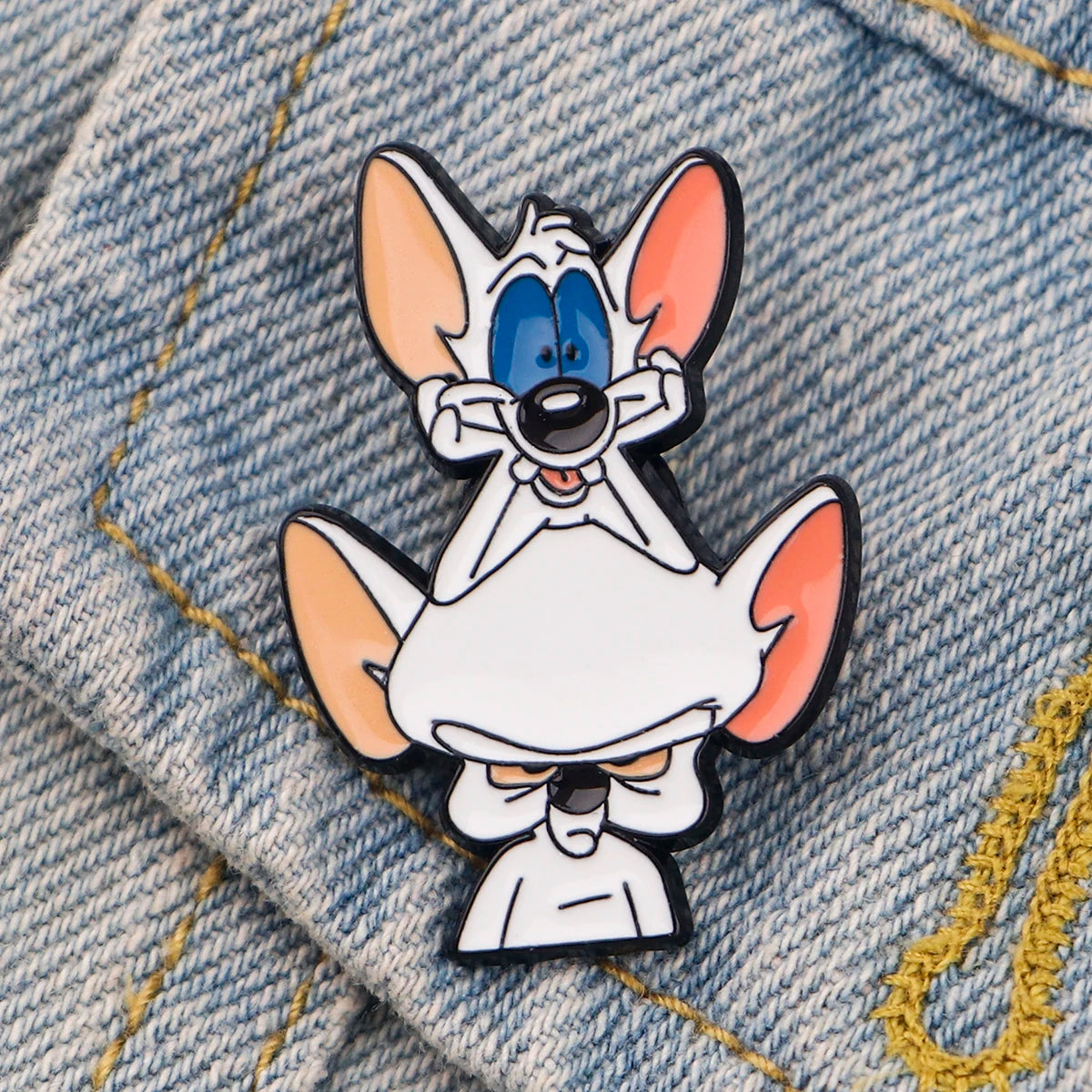 Cartoon Mouse Brooches for Women Cute Enamel Pins Badges Lapel Pins for Backpack Animal Jewelry Clothing Accessories Kids Gifts