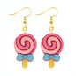 Earrings For Women Girls Cute Foods Hamburg Pizza Chicken Leg Candy Bottle Handmade Candy Kids Funny Resin