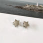 4 Designs Round Ball Geometric Earrings Textured Earrings for Women Star Earrings Basket Huggie Earrings 2019